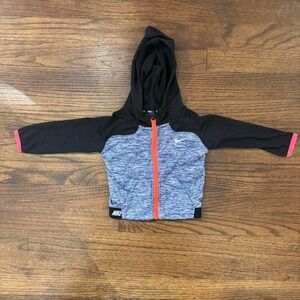 Nike Blue and Black Hooded Jacket Size 3-6 Months Spring Summer Outdoors Kids